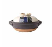 Marmite à soupe en céramique, marmite en argile, cocotte résistante à la chaleur avec couvercle, petite marmite ronde en terre cuite, cuiseur à riz pour ragoût, soupe et nouilles, 1 L