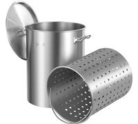 Marmite à soupe Marmite à sauce 34L Acier inoxydable - Marmite multifonctionnelle avec couvercle à panier - Idéal pour faire des soupes et des sauces