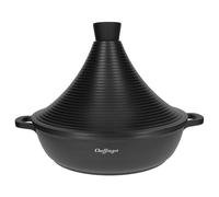 Marmite À Tajine 28 Cm Revêtu En Marbre Avec Poignées Soft-Touch Cheffinger Noir