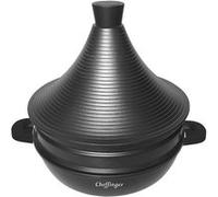 Marmite à Tajine Double Niveau 28 cm Effet Marbre avec Poignées Ergonomiques Cheffinger Noir Noir