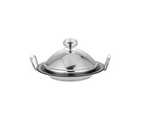 Marmite à Tajine en Acier Inoxydable 26cm avec Couvercle Dôme Vapeur Argent
