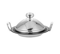 Marmite à Tajine en Acier Inoxydable 26cm avec Couvercle Dôme Vapeur Signature Argent
