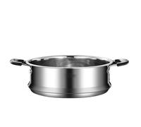 Marmite À Vapeur En Acier Inoxydable - Batterie De Cuisine Robuste, Couvercle En Verre Trempé, Poignées Latérales Cool-Touch | Cuiseur Vapeur Polyvalent Pour Une Cuisine Saine À La Maison,