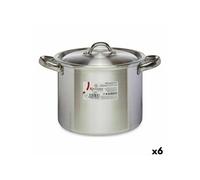 Marmite avec couvercle Ø 20 cm Argenté Aluminium 6 Unités