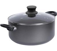 Marmite avec couvercle 8 l/28 cm - Grande casserole antiadhésive - Poignées résistantes à la chaleur - Gris Circle of Trust