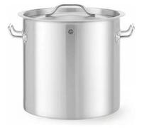 HENDI Marmite avec couvercle, grande capacité: 50L, faitout, convient à toutes les sources de chaleur, lavable au lave-vaisselle, ø400x(H)400mm, inox