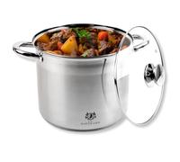 Marmite avec couvercle Marmite à soupe en acier inoxydable 28 cm 13,5L induction tous feux Argent