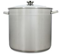 MENASTYL - Marmite 17L en acier inoxydable - poignées soudées - Couvercle en verre - 4615451