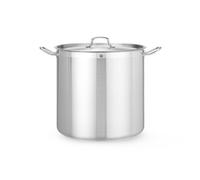 HENDI Marmite, haute, couvercle avec trous de vapeur, pot de cuisson, casserole, braisière, faitout, convient à toutes les sources de chaleur, lavable au lave-vaisselle, 50L, ø400x(H)400mm, inox