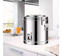 Marmite avec robinet, grand distributeur de boissons isotherme en acier inoxydable pour lait, café, soupe - Seau d'isolation thermique et froide avec robinet