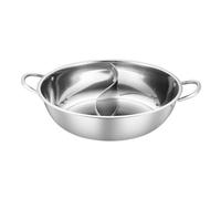 Marmite avec séparateur en acier inoxydable pour cuisinière à induction, ustensile de cuisson à fondue, poêle à fondue de 34 cm, marmite avec séparateur, marmite Shabu Shabu, poêle à fondue, cuisinièr
