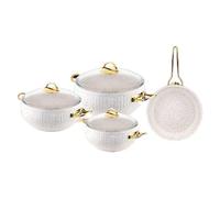 Marmite, Batterie Cuisine, casseroles et poêles, Ensemble 7 pièces avec Couvercle en Granit, Accessoires revêtement, poêles antiadhésives Cuisine