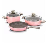 Marmite, Batterie Cuisine, ustensiles Cuisine, Casserole, Ensemble casseroles et poêles, antiadhésif, Granit, Acier Inoxydable, Cuisine