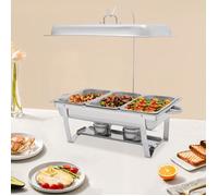 Marmite chauffante en acier inoxydable 410 avec 3 bacs alimentaires,marmite chauffante de 3 litres/0,79 gallon,réchauffeur de