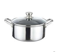 Marmite - CHEFFINGER - 28cm - 8L - Revêtement Nid d'Abeille - Couvercle en Verre