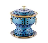 Marmite chinoise cloisonnée en cuivre for une personne, corps épais et pur, design fendu, portable for la maison et l'extérieur(#9)