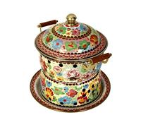 Marmite chinoise en cuivre, marmite épaisse au charbon de bois, marmite mongole en cuivre, cuisinière traditionnelle de Pékin for les réunions de famille, les fêtes et les réunions entre amis