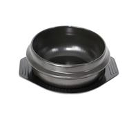 Marmite Coréenne en Céramique Noire pour Soupe et Riz, Légère | Chauffe Uniforme, Surface Antiadhésive, Usage Sûr en Cuisson, Style Bibimbap, Format Compact