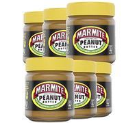 Marmite Crunchy Peanut Butter Jar Rich in Vitamin B & No Added Sugar, 225g (Pack of 6)