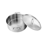 Marmite de 34 cm en acier inoxydable, grande capacité (2,75 gal / 352 oz), avec couvercle