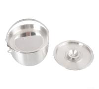 Marmite de camping en acier inoxydable 304 avec couvercle et insert filtrant pour faire bouillir en plein air et mijoter et égoutter (24 cm)