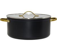 Marmite de cuisine 1,9L Casserole avec couvercle en verre Casserole universelle gaz induction aluminium