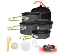 Marmite De Cuisson Camping - Ustensiles De Cuisine À Poêles Anti-Adhésifs | Ensemble De Cuisson pour Camping,pour 2 à 3 Personnes, Cuisine Extérieure, Pique-Nique, Randonnée et