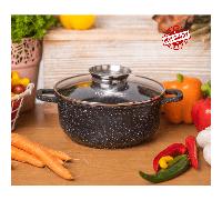 Marmite de cuisson en marbre noir en céramique avec couvercle en verre pour la cuisine Difficile de se passer d'ustensiles de cuisine adaptés. Les casseroles sont les ustensiles les plus utilisés pour