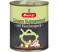Marmite de soupe de lentilles Menzi avec lard fumé, 800g