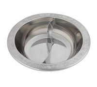 Marmite divisée de 28 cm/11 pouces diamètre intérieur, marmite à soupe double face, marmite chinoise Shabu à deux saveurs pour cuisinière à induction, cuisson de la fondue chinoise