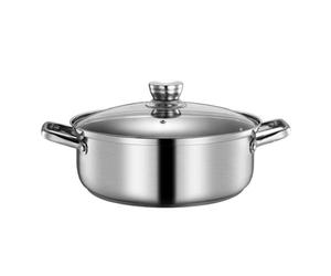Marmite Double en Acier Inoxydable Argenté, pour Induction et Céramique | Séparateur à Grille, Couvercle en Verre Trempé, Poignée Isolante, Chauffe Rapide, Usage la Cuisine
