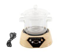 Marmite électrique 700 W, marmite 1,6 L multifonctionnelle intelligente mijoteuse avec couvercle minuterie de rendez-vous for préparer du thé porridge et soupe