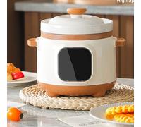 Marmite électrique, Cuiseur de Bouillie de Soupe en Céramique, Mijoteuses 235W avec Couvercle, Marmite électrique en Céramique de 1,8 L pour Simple (Prise UE)