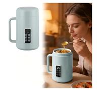 Marmite électrique intelligente et chaudière à eau, bouilloire portable 500 W 1000 ml avec minuterie et glaçage en céramique, idéale for le bureau de voyage en dortoir (violet, 1 pièce)(Green)