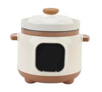 Marmite électrique, Mijoteuse électrique en Céramique de 1,8 L avec Couvercles, Entièrement Automatique, Réservation 24 Heures, 235 W, Petit Cuiseur Polyvalent pour Soup (Prise UE)