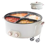 Marmite électrique multifonctionnelle Smart Home de 6 L avec contrôle Intelligent de la température, idéale pour Les soirées shabu-shabu Chinoises à l