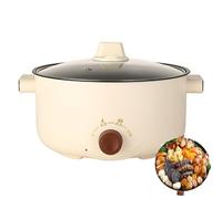 Marmite électrique portable, mini cuiseur antiadhésif avec cuiseur vapeur, résistance aux hautes températures et facile à nettoyer, poignée anti-brûlure, pour nouilles ramen, pât No steamer 28cm/11in