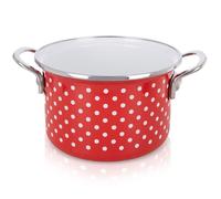 Marmite Émaillée Tecka - 2 Litres - Acier Émaillé Rouge - 23,5 cm