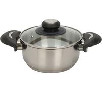 Marmite en acier inoxydable Ø 16 cm avec couvercle - pour tous les types de cuisinières (16 cm)