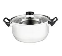 Marmite en acier inoxydable 2,1L Ø18cm petite casserole avec couvercle en verre Gasherd Spaghetti