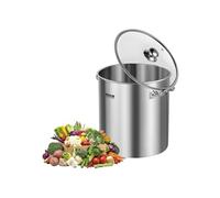 VEVOR Marmite en Acier Inoxydable 22,7 L avec Couvercle et Poignée, Faitout Robuste de Qualité Commerciale, Pot de Cuisson avec Traitement de Ponçage, Marmite Traiteur pour Grands Événements, Argent