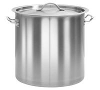 Marmite en acier inoxydable 35 l 36 x 36 cm pour four et cuisinière - Idéal pour les grandes familles et la restauration - Durable et passe au lave-vaisselle