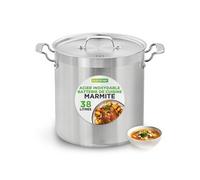 Marmite en Acier Inoxydable - - 38 L - Argenté