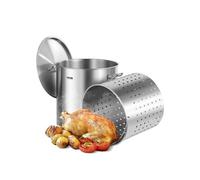 VEVOR Marmite en Acier Inoxydable Cuisine 79,5 L avec Panier Couvercle Poignée