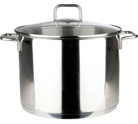 Marmite en acier inoxydable 9,5L avec couvercle Marmite universelle Marmite à soupe y compris induction