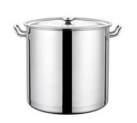 Marmite en acier inoxydable avec couvercle 3 plis fond cosite profond pour ragoût et soupe - Polie miroir - Ustensiles de cuisine lourds Du Kitchen Cookware 30 x 30 cm et 50 x 50 cm Opts