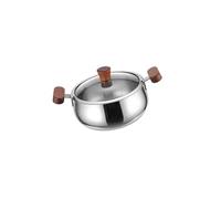 Marmite en acier inoxydable avec couvercle en verre qui passe au lave-vaisselle pour la fabrication de soupes, poignées résistantes à la chaleur, casseroles à la vapeur résistantes à la corrosion
