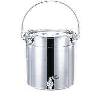 Marmite en acier inoxydable avec couvercle et robinet - Récipient polyvalent pour la soupe, le stockage et le transport des liquides