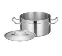 Marmite en acier inoxydable avec couvercle, grande marmite à induction, marmite à pâtes polyvalente, for 2 à 15 personnes(20cm)