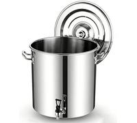 Marmite en Acier Inoxydable avec Couvercle/Haute Qualité, sans Pfas, Compatible avec Tous Les Types De Plaques De Cuisson, Y Compris L'Induction Et Le Four(45L)